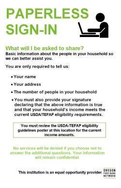 Electronic Signature TEFAP Poster